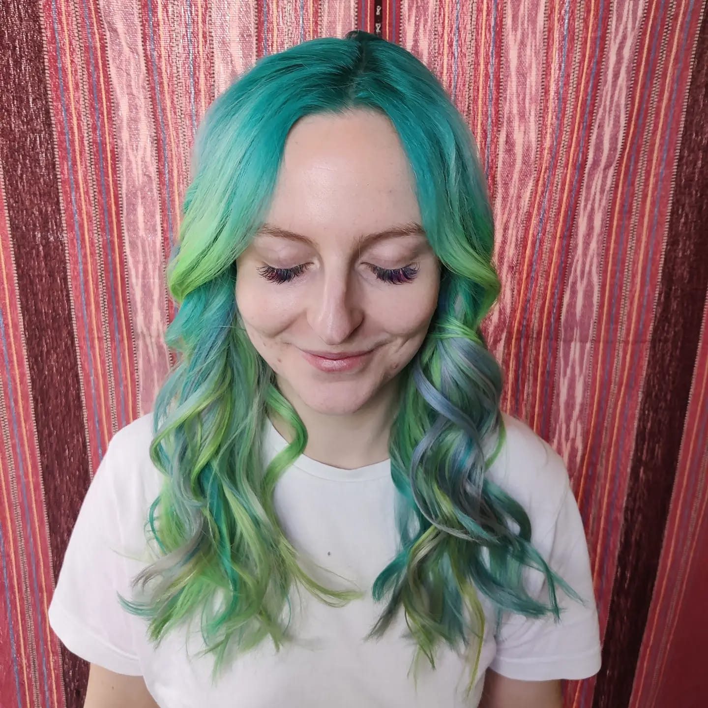 Emerald and green colour, front styled
